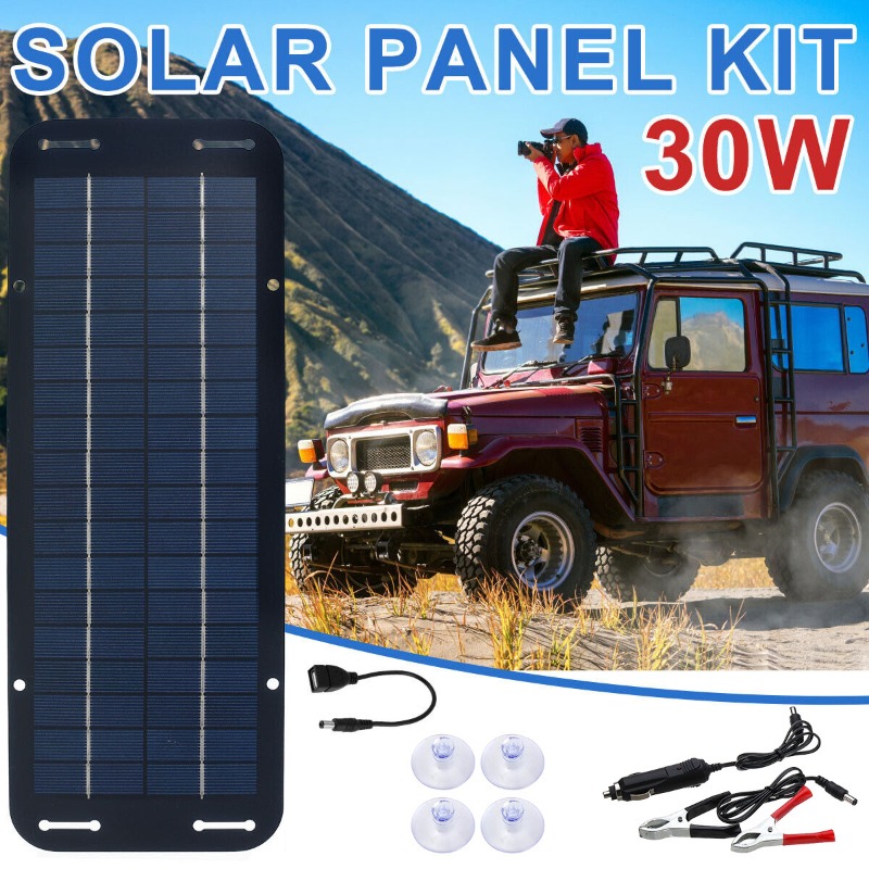 Usb Charger Dynamo - 12V Solar Panel Kit IP65 Waterproof