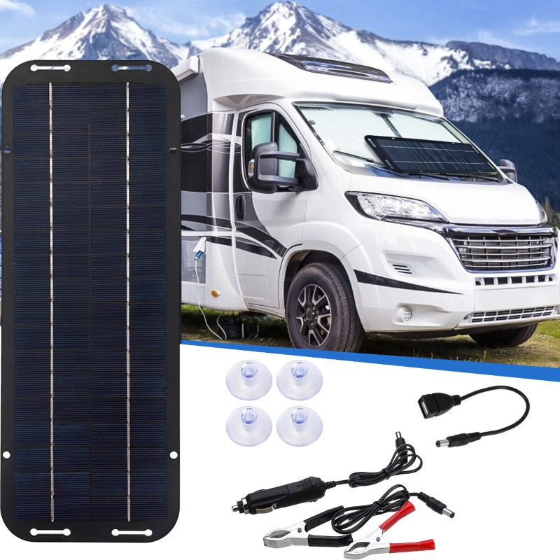12V Solar Panel Kit IP65 Water - Usb Charger Dynamo 评论和价格