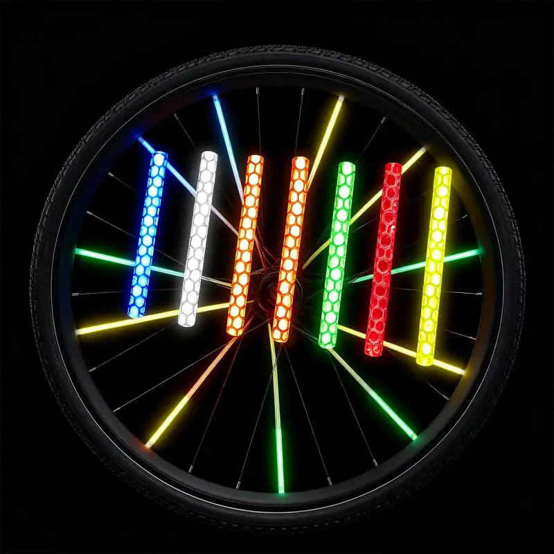 Colorful Bike Wheel Spoke Refl - Spoke Reflector Set 评论和价格