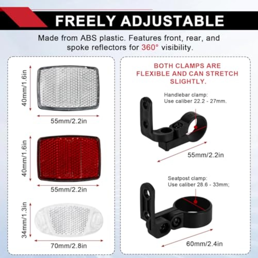 8PCS Bike Reflector Kit Night  - Spoke Reflector Set 评论和价格
