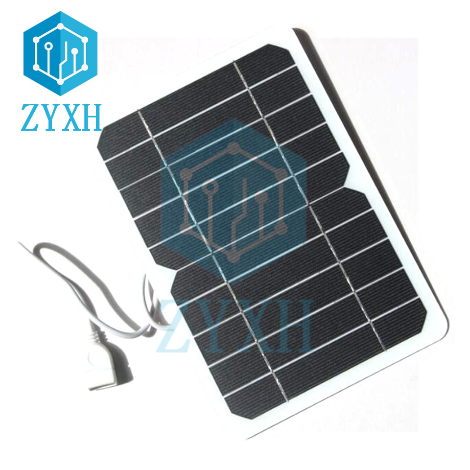 5W 5V 0-1A Solar Panel USB Por - Usb Charger Dynamo 评论和价格