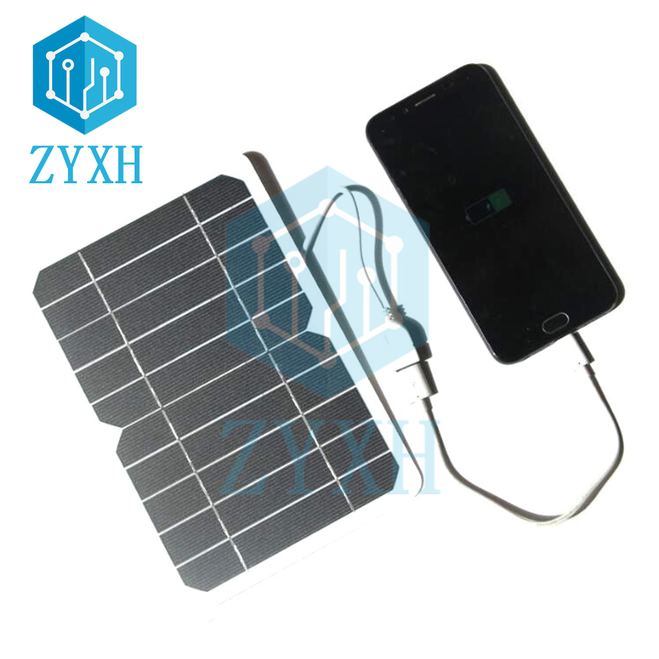 5W 5V 0-1A Solar Panel USB Por - Usb Charger Dynamo 评论和价格