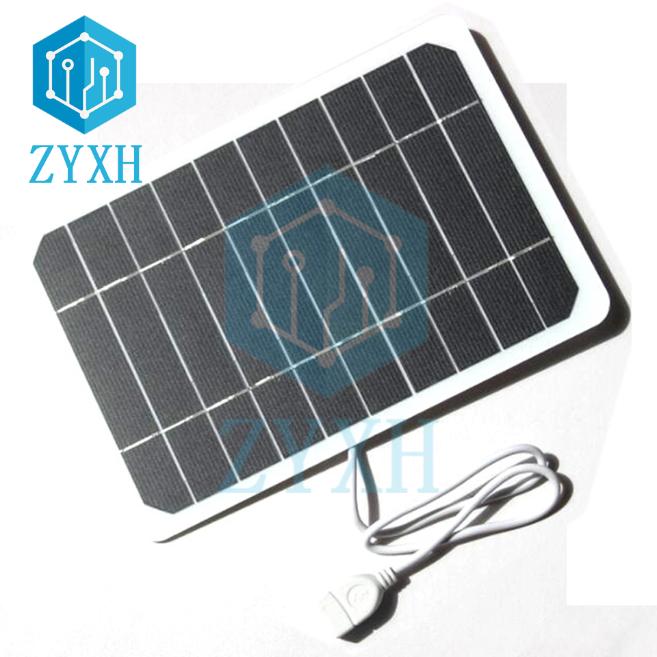 5W 5V 0-1A Solar Panel USB Por - Usb Charger Dynamo 评论和价格