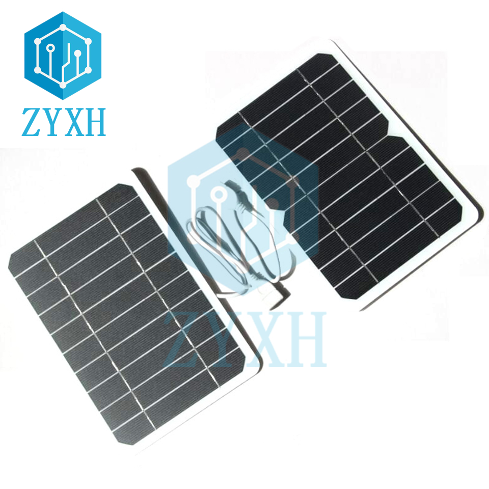 5W 5V 0-1A Solar Panel USB Por - Usb Charger Dynamo 评论和价格