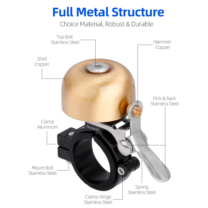 Deemount Bicycle Brass Ring 35 - Bell Handlebar Ring 评论和价格