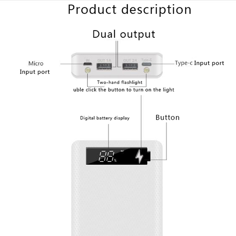 5x18650 Powerbank Portable Pov - Usb Charger Dynamo 评论和价格